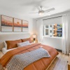 Bedroom with a bed and a window